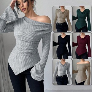 Off Shoulder Blouse - Blusa de mujer de manga larga
