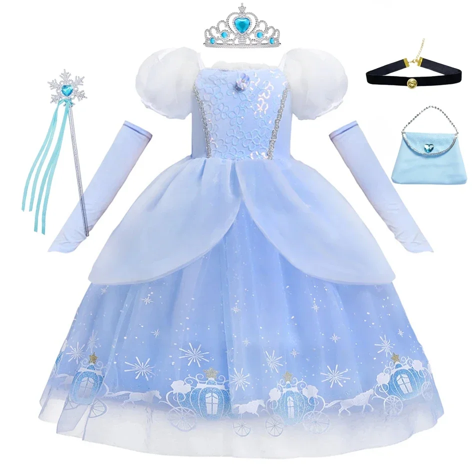Summer Clothing Kids - Vestido de princesa Cenicienta para niña,