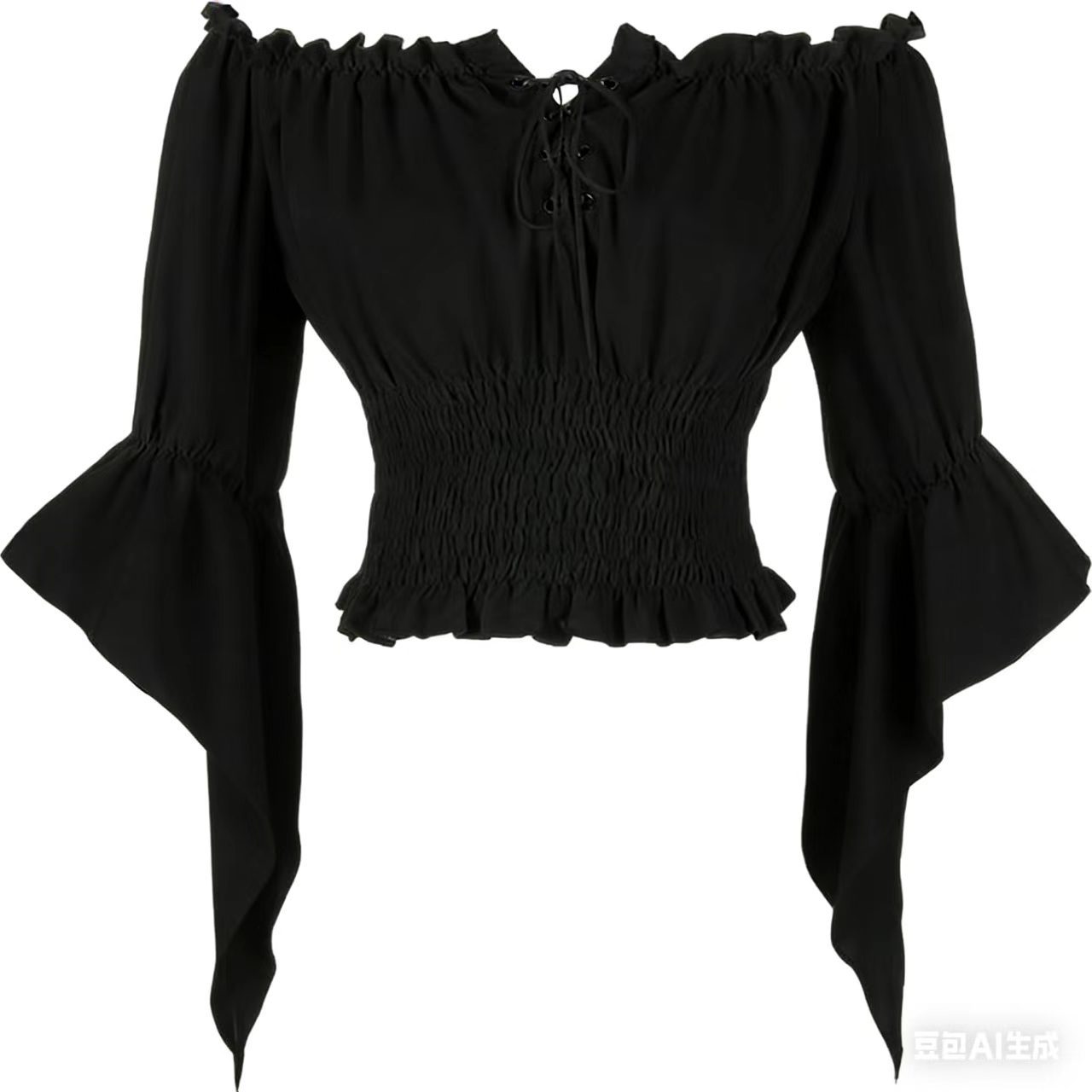 Off Shoulder Blouse - Atuendo Aristocrático Medieval Renacentista, Blusa Vintage