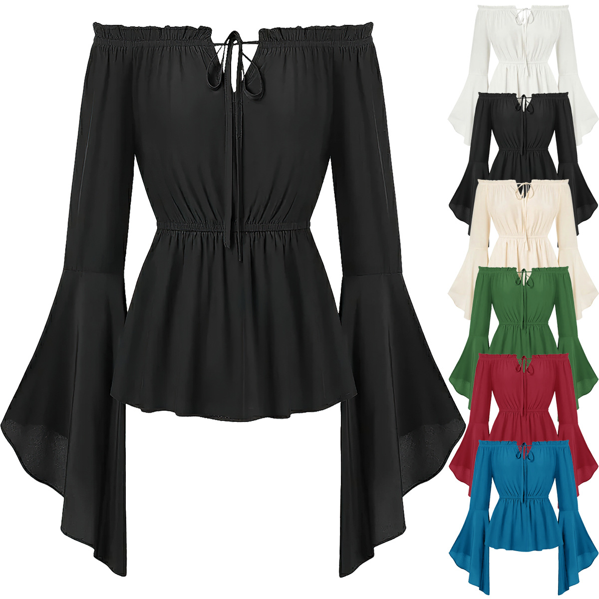 Off Shoulder Blouse - Blusa Medieval con Hombros Descubiertos para