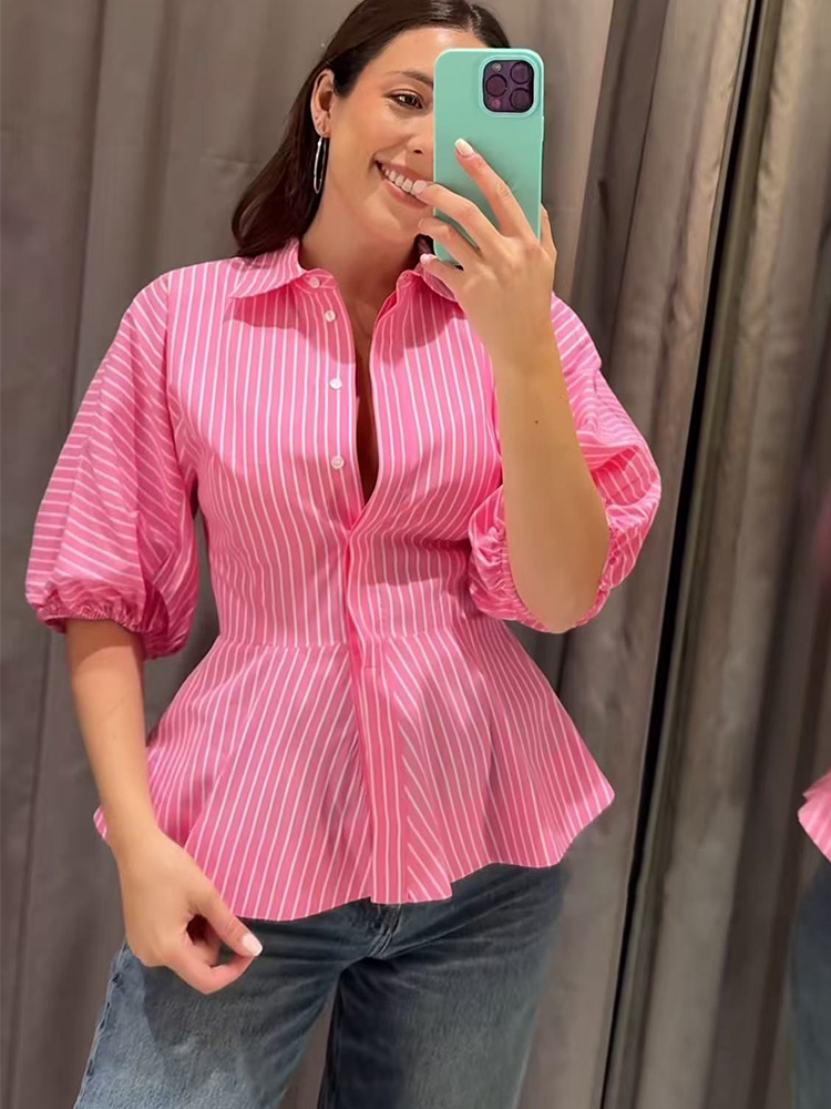 Summer Clothing For Teens - TFMLN Camisas a rayas para mujer,