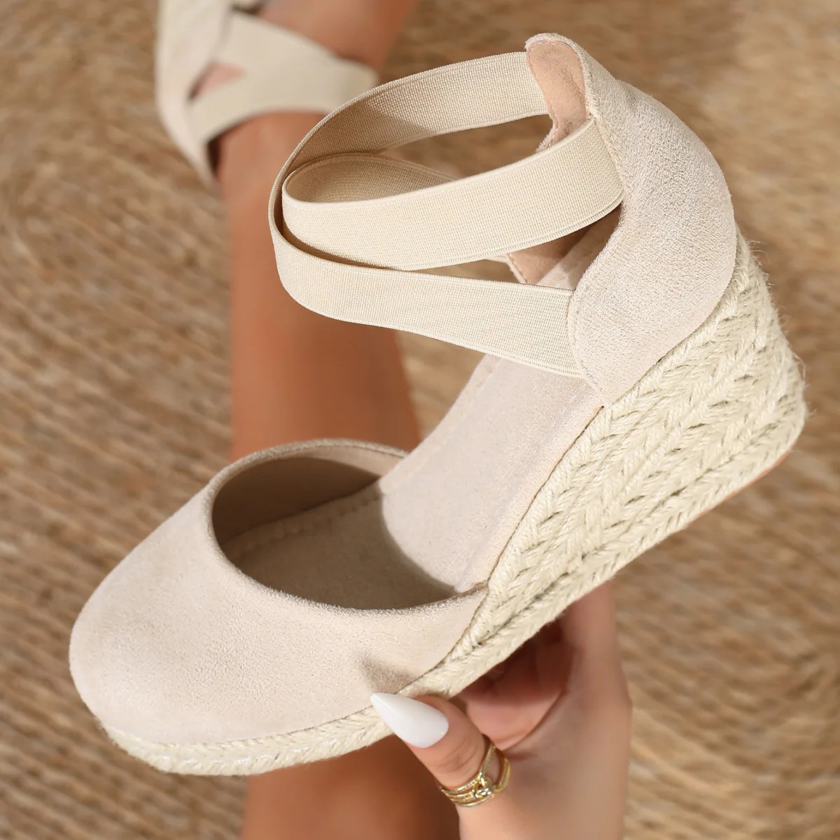 Espadrille Sandal Women - Sandalias de cuña tipo alpargata para
