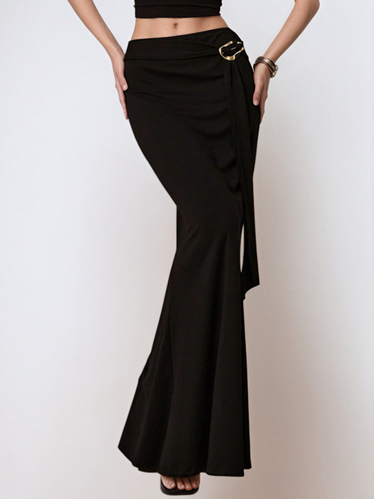 Summer Clothing Wraps - Falda Larga BKLD Elegante con Corte