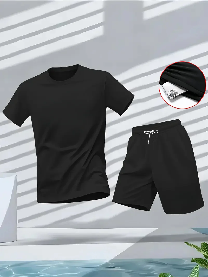 Summer Clothing Men Fashion - Conjunto de 2 Piezas de Traje