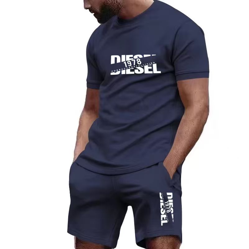 Summer Clothing Men Fashion - Conjunto de camiseta y pantalones cortos