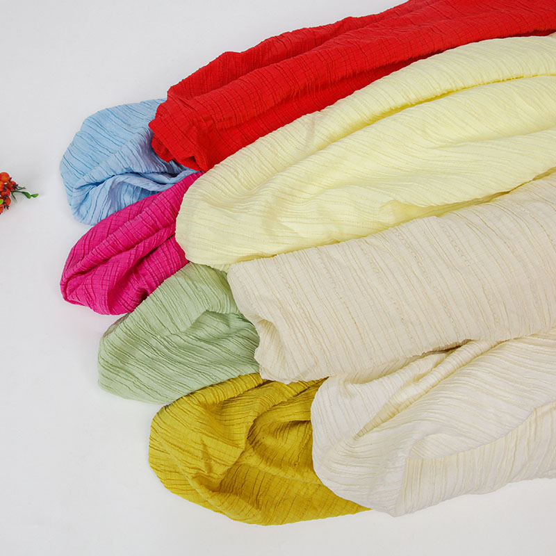 Soft Summer Yellow Clothing - Tela plisada de gasa lisa por