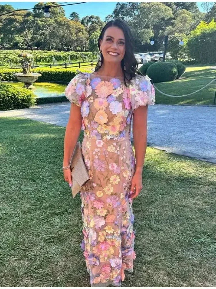 Zara Summer Clothing For Women - Vestido estampado bordado de flores a