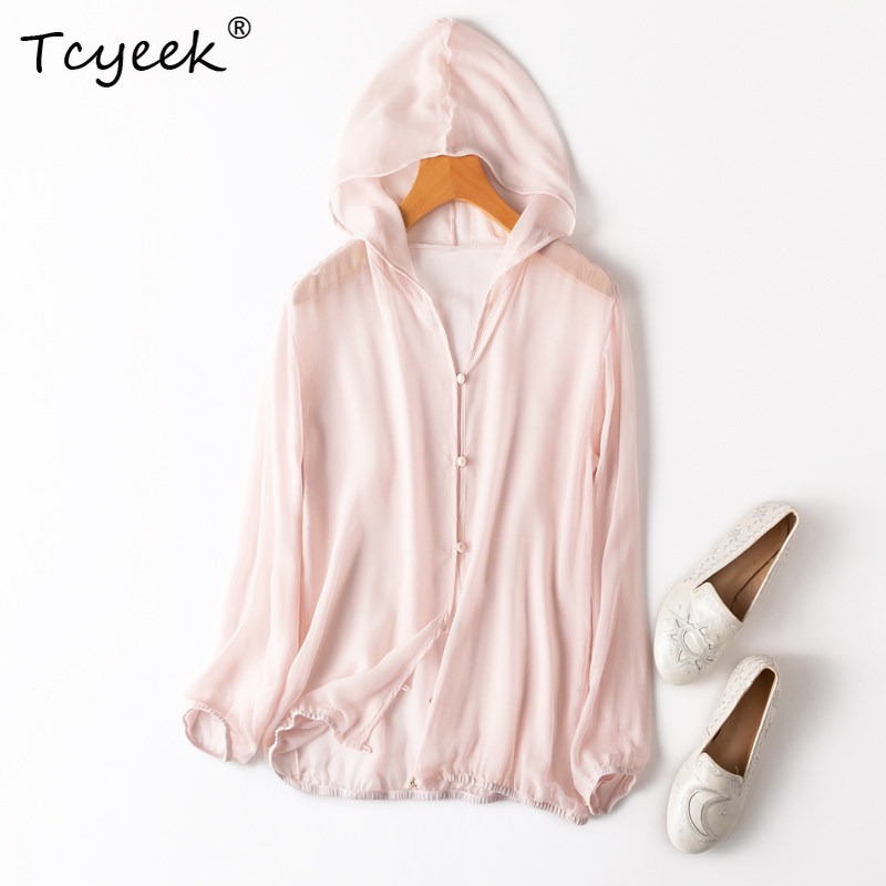 Summer Clothing - Tcyeek-Tops de seda de morera 100%