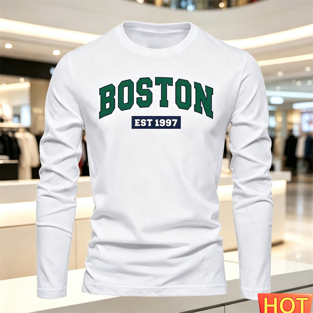 Summer Clothing Men Fashion - Camiseta de manga larga para hombre,