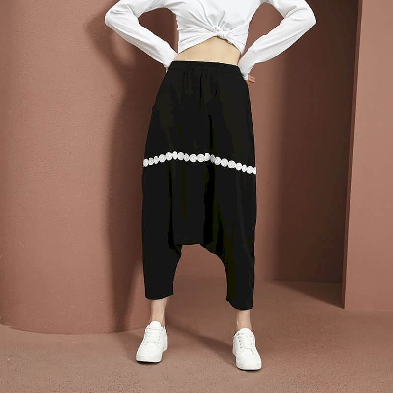 Summer Clothing Drop - Pantalones holgados para mujer, cintura elástica,