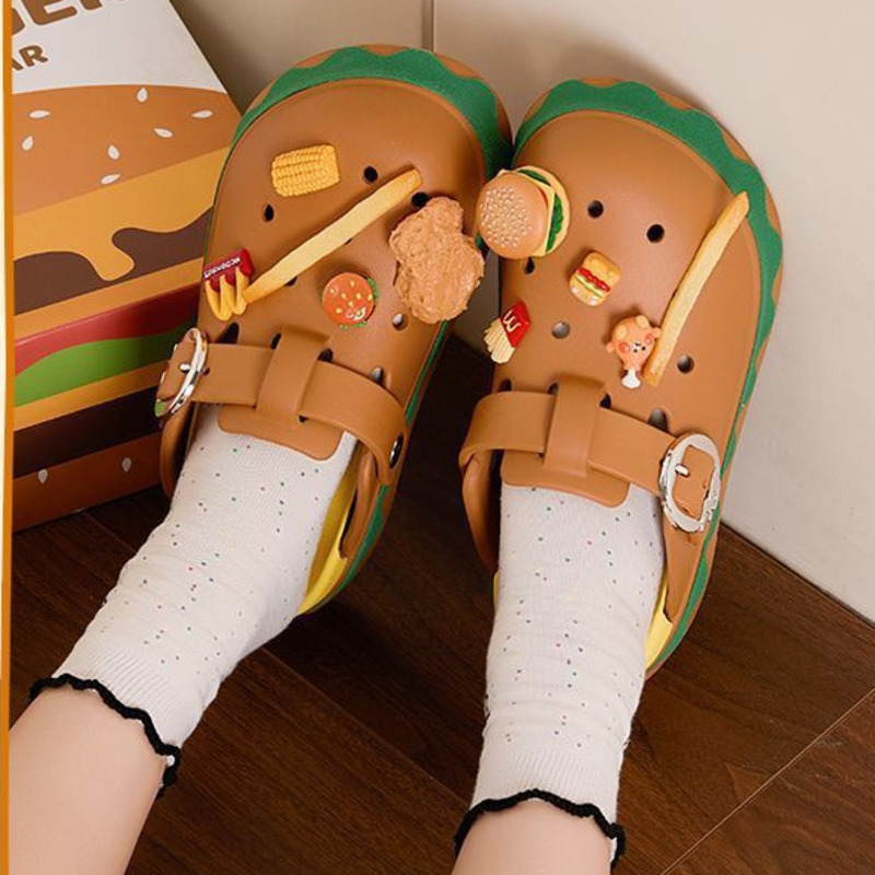 Summer Clothing Wraps - Divertidas zapatillas de verano con hamburguesa,