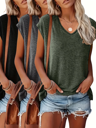 Summer Clothing Drop - Paquete de 3 tops de manga