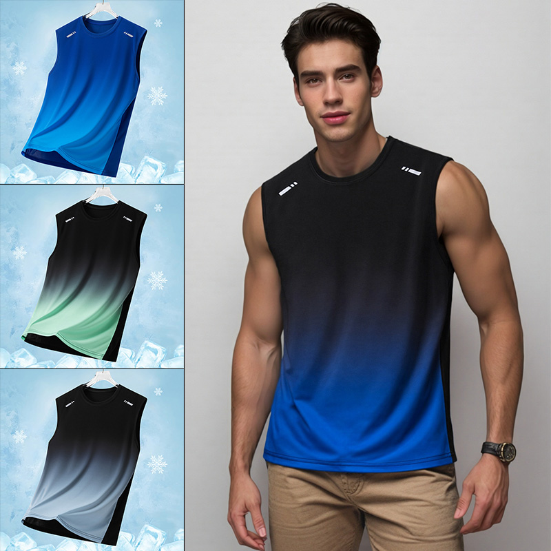 Summer Clothing For Teens - Chaleco Deportivo Degradado para Hombre, Ligero,