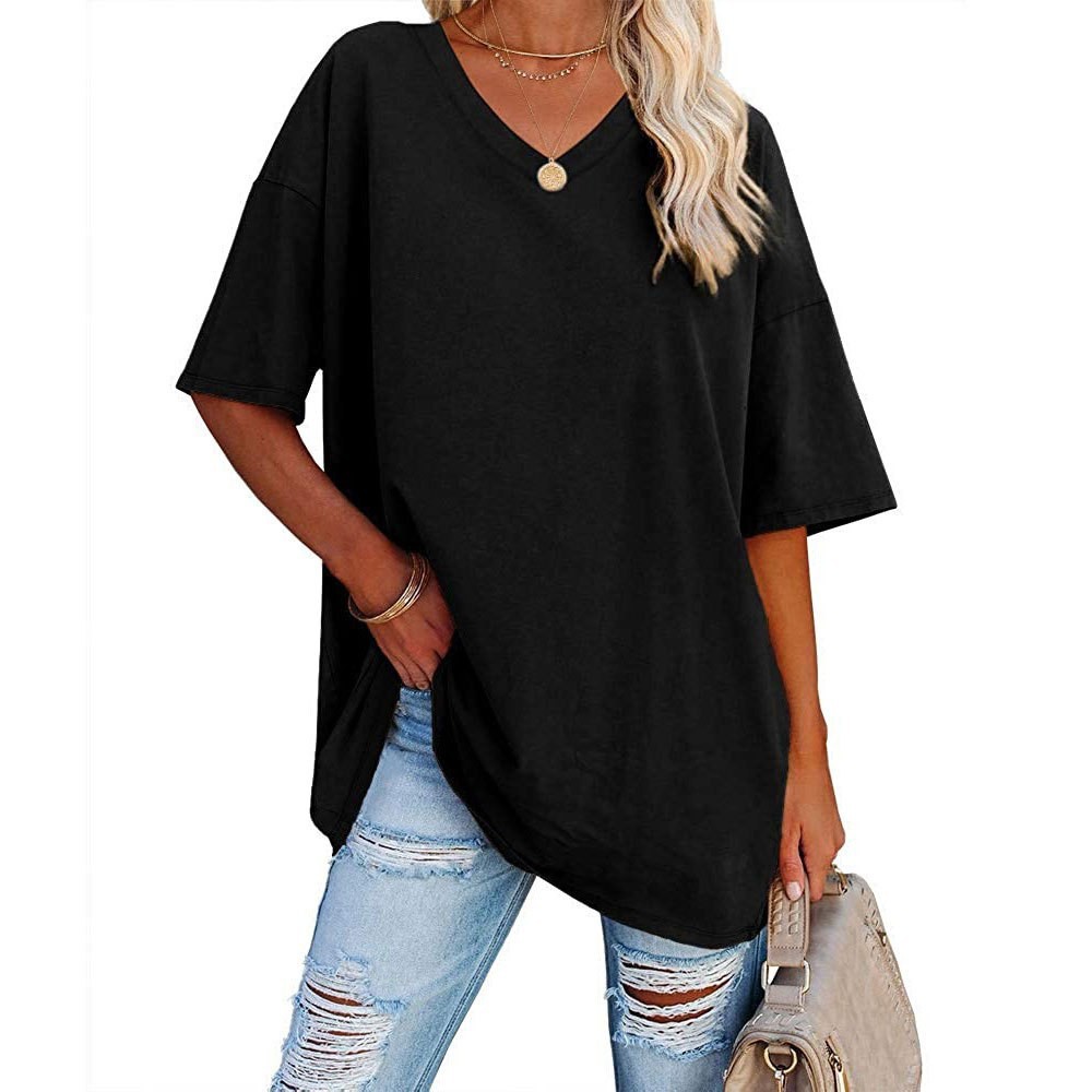 Summer Clothing Amazon - Top holgado con cuello en V
