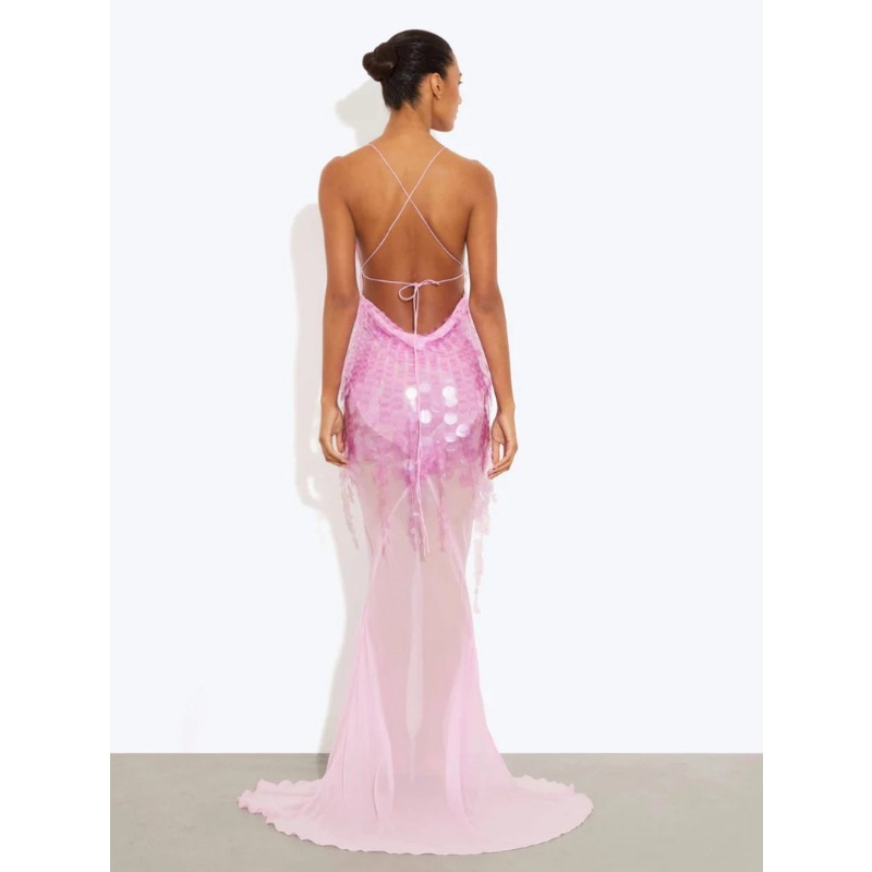 Summer Clothing Amazon - Vestido largo de sirena con cuentas,