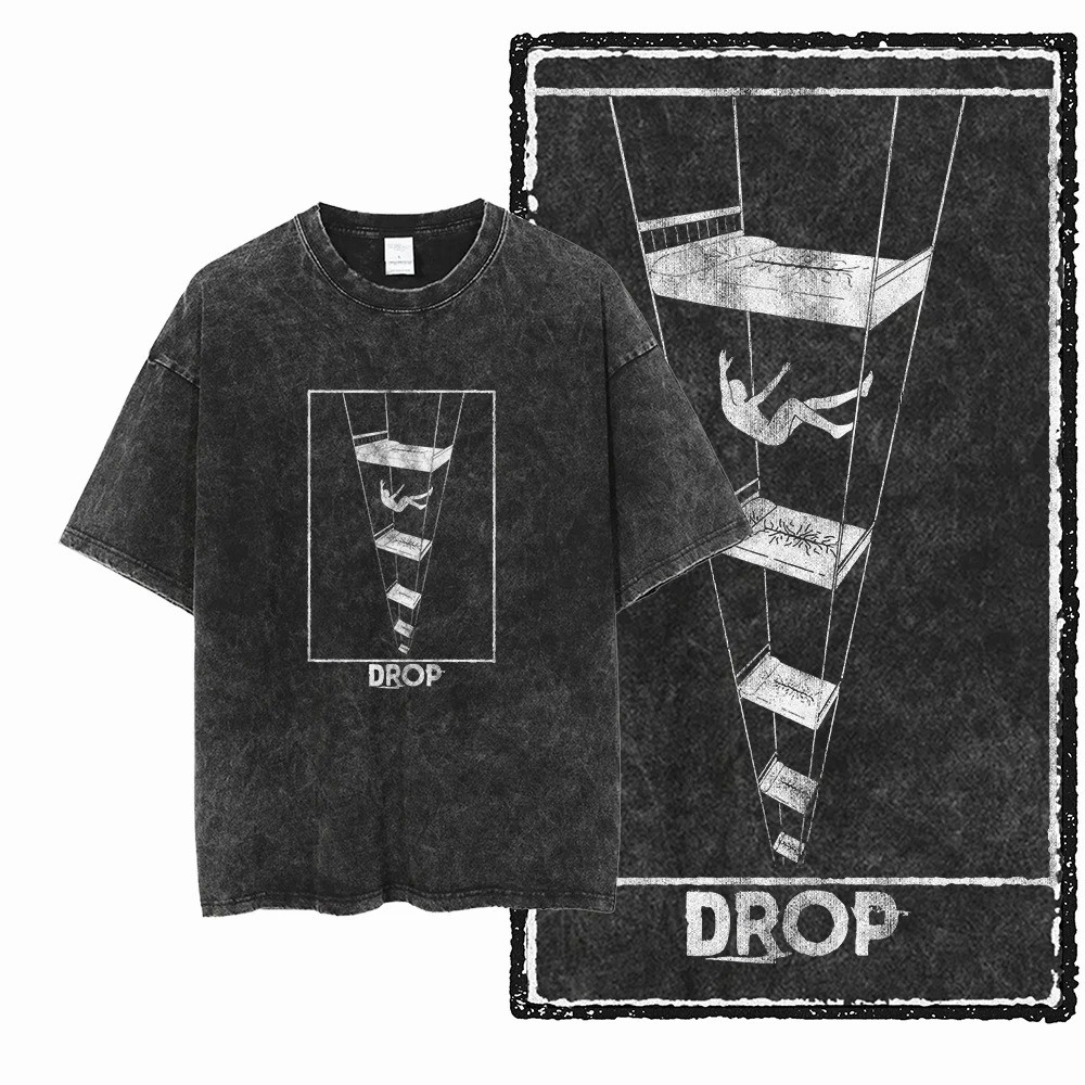 Summer Clothing Drop - Camiseta Oversize Vintage Lavada con Arte