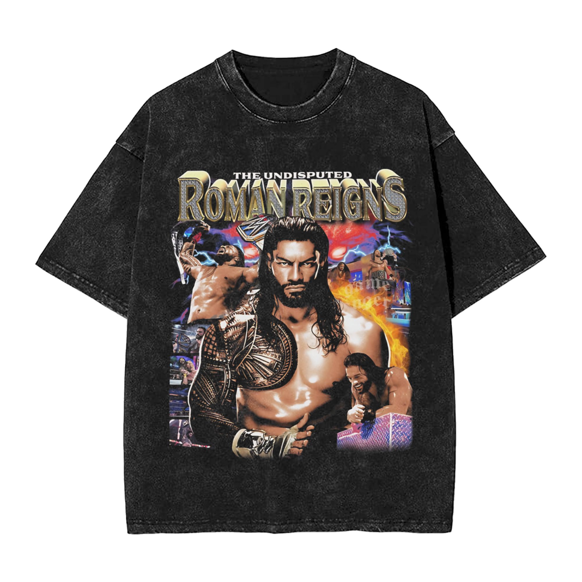 Summer Reign Clothing - Harajuku Roman Reigns Camiseta con cuello