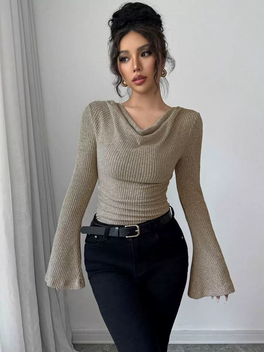 Off Shoulder Blouse - Blusa de mujer con hombros descubiertos,