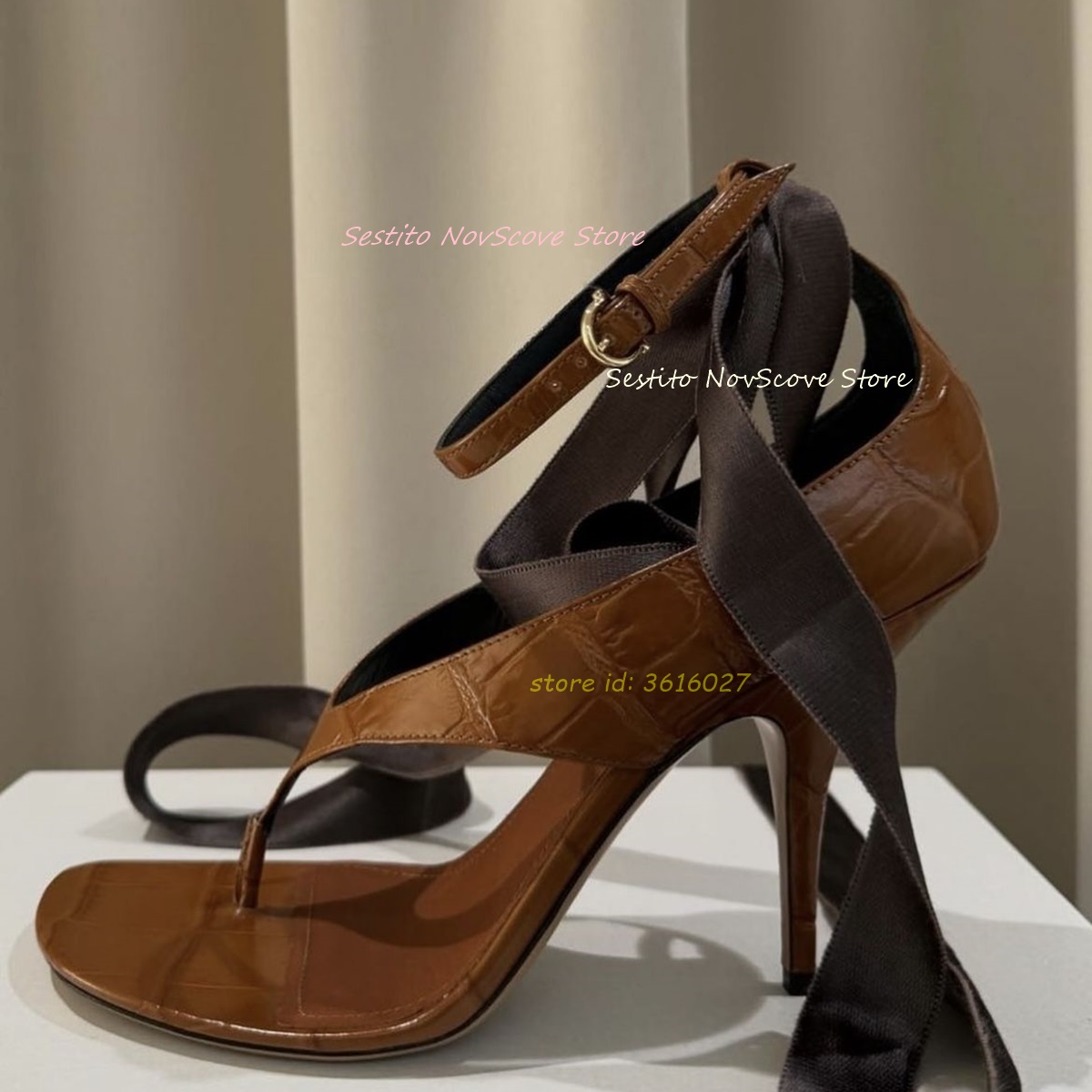 Summer Clothing Sale - Sandalias con cordones y punta abierta