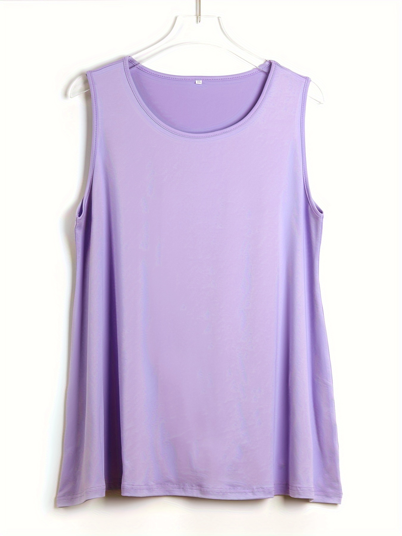 Camiseta sin mangas lisa y sen - Summer Clothing For Plus Size Women reseña y precio