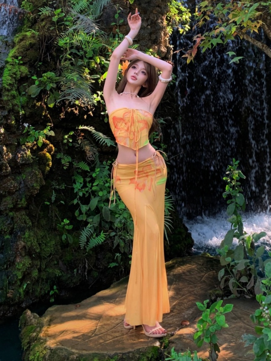 Conjunto de Top Tubo y Falda A - Soft Summer Yellow Clothing reseña y precio