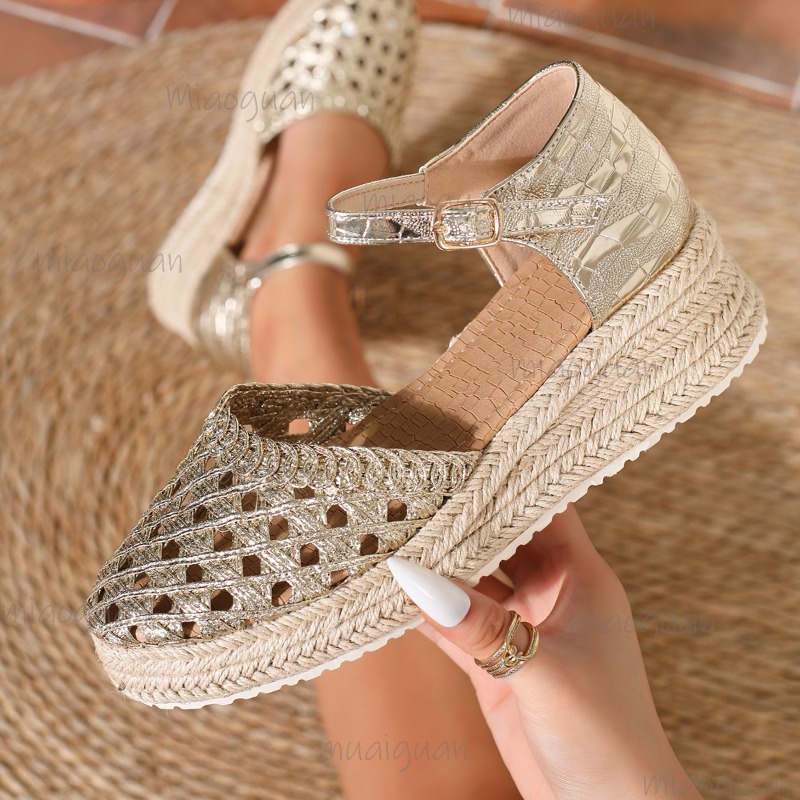 Sandalias de cuña de esparto t - Espadrille Sandal Women reseña y precio