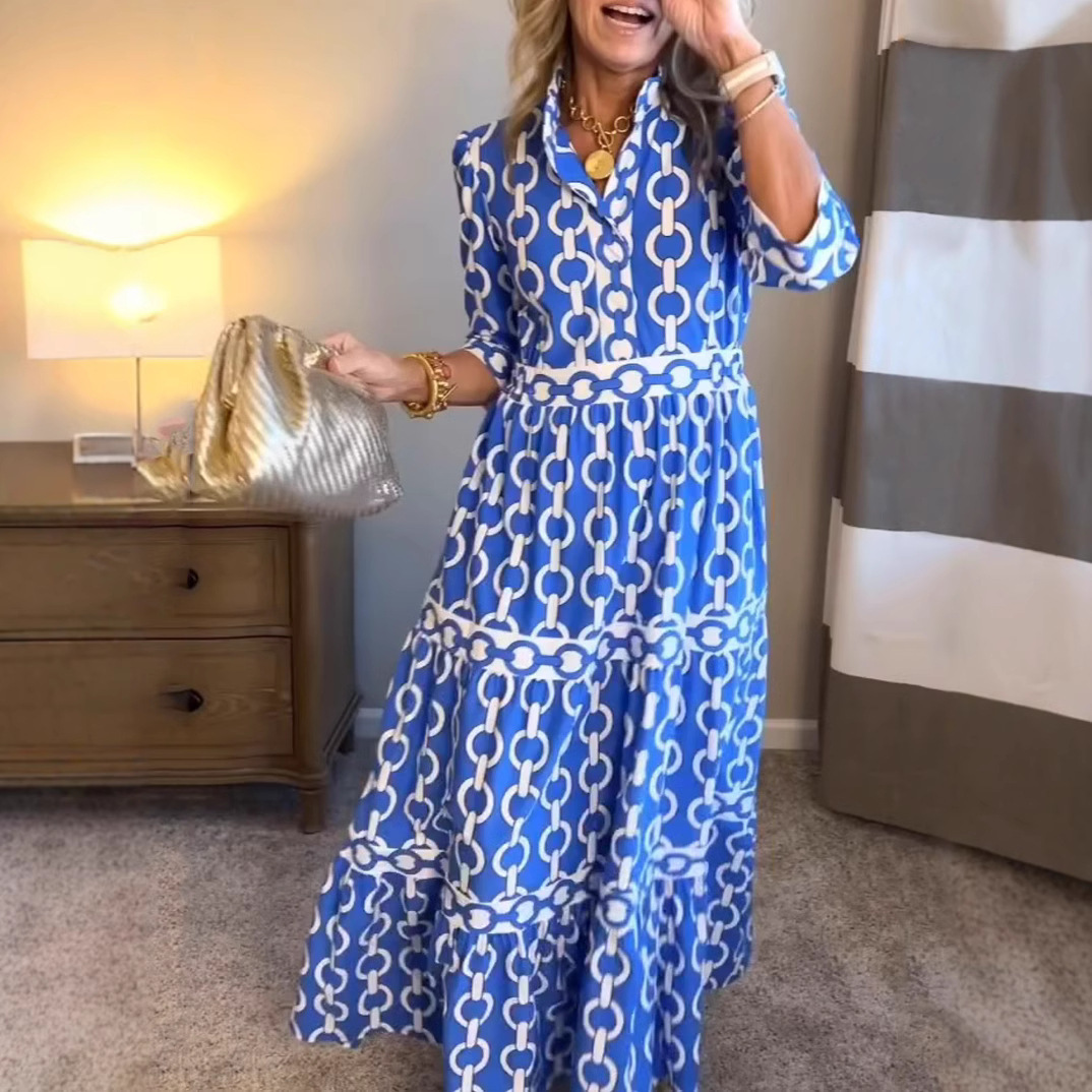 Vestido largo con estampado ge - Summer Clothing Amazon reseña y precio