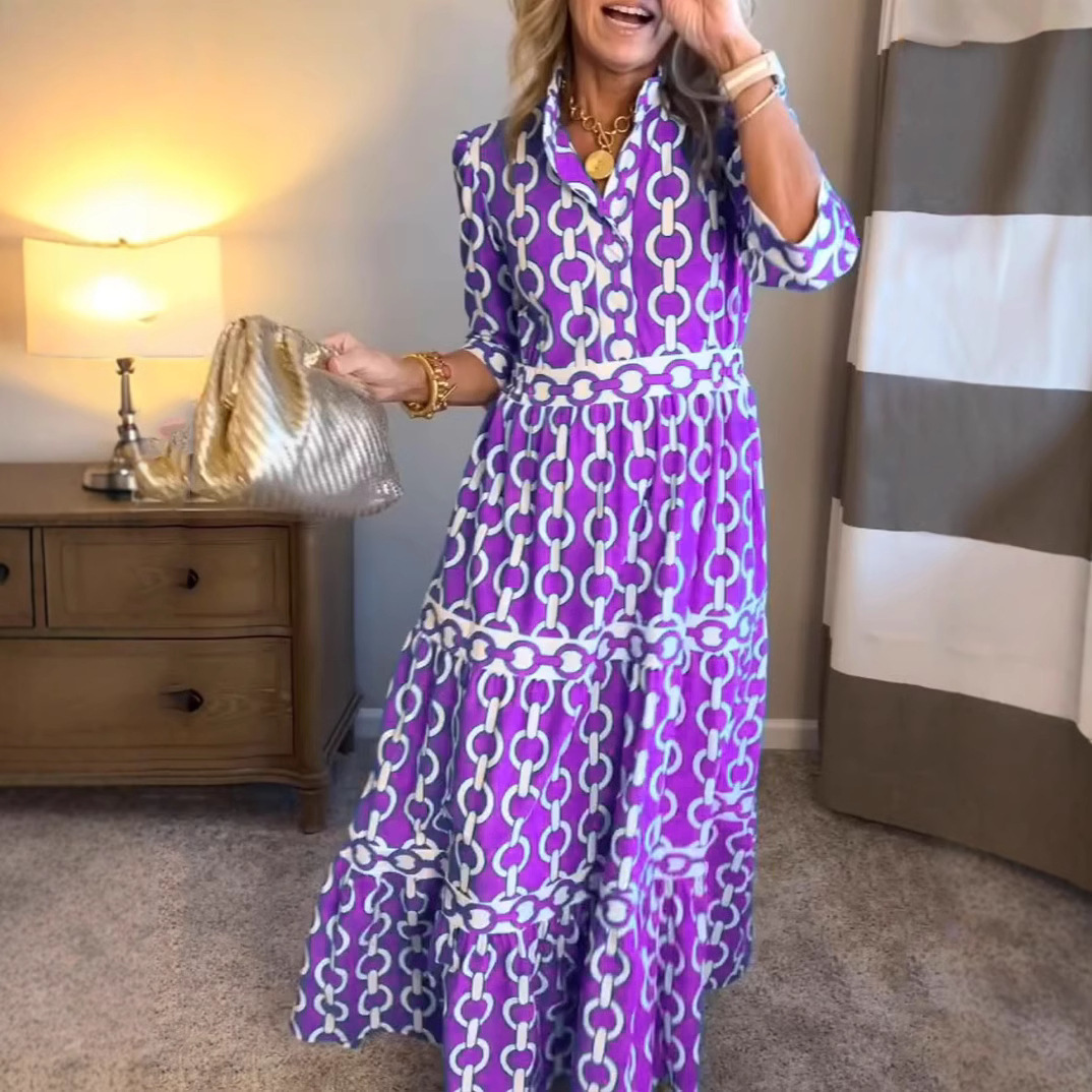 Vestido largo con estampado ge - Summer Clothing Amazon reseña y precio