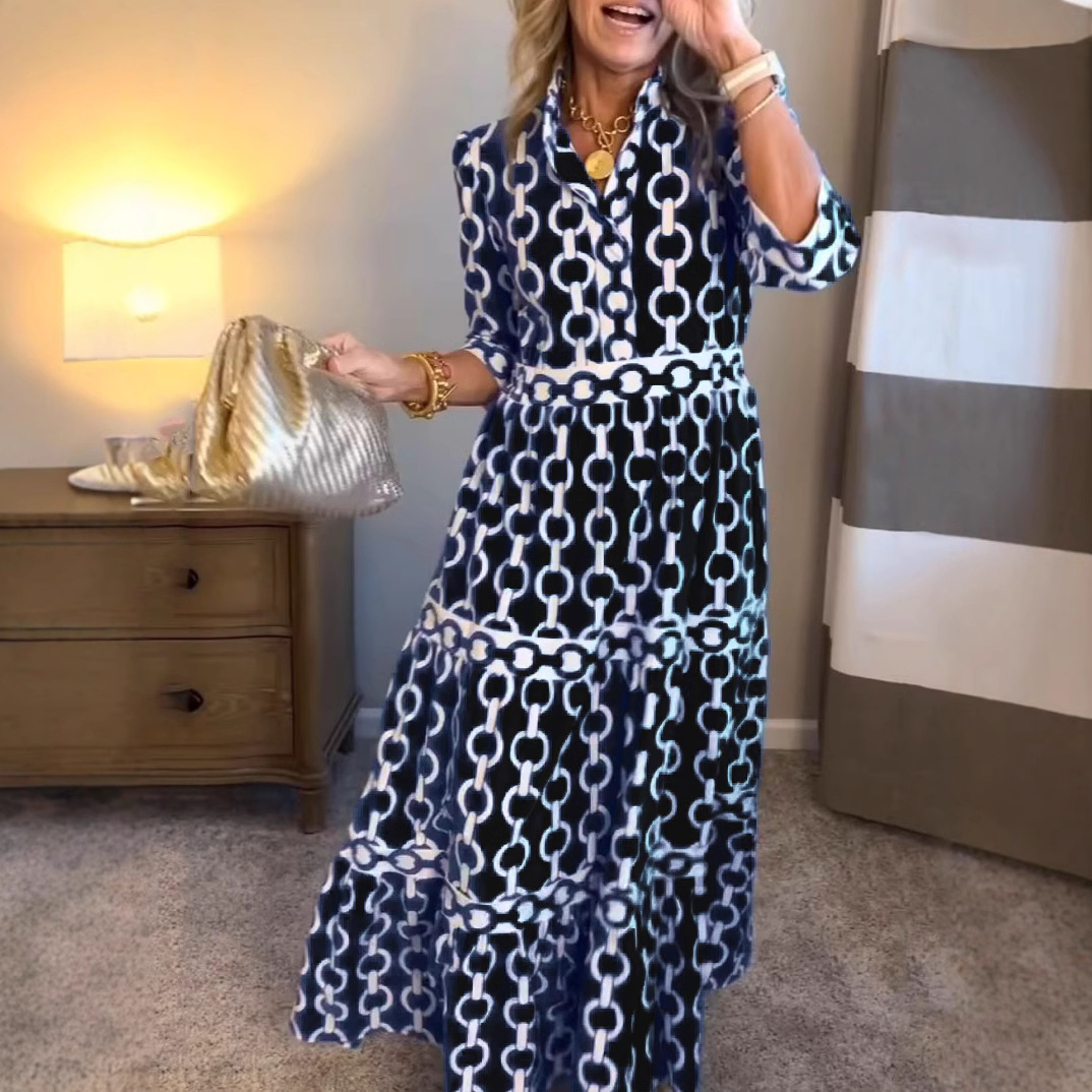 Vestido largo con estampado ge - Summer Clothing Amazon reseña y precio