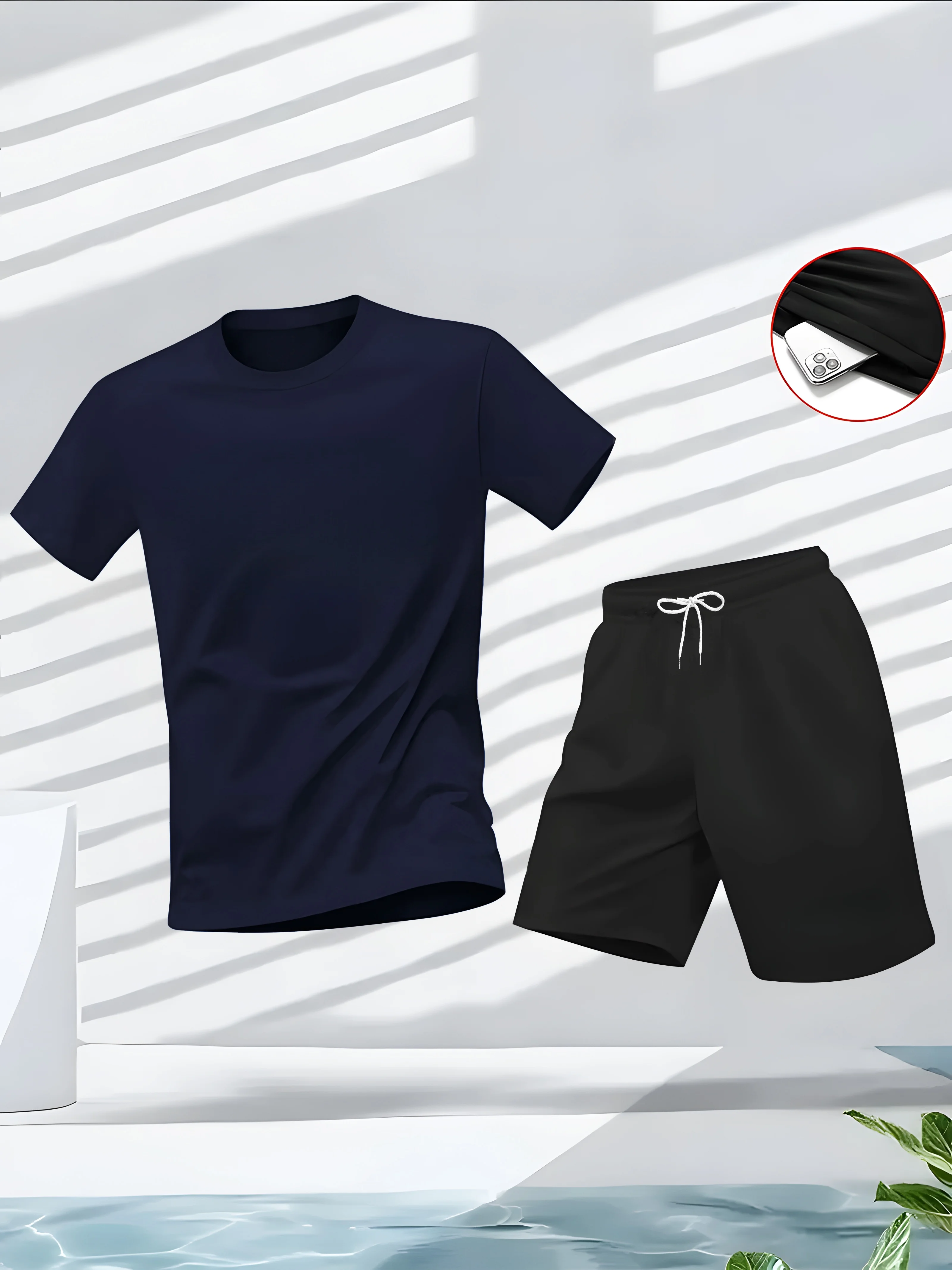 Conjunto de 2 Piezas de Traje  - Summer Clothing Men Fashion reseña y precio