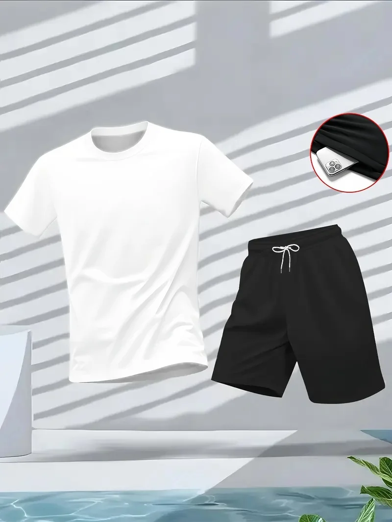 Conjunto de 2 Piezas de Traje  - Summer Clothing Men Fashion reseña y precio
