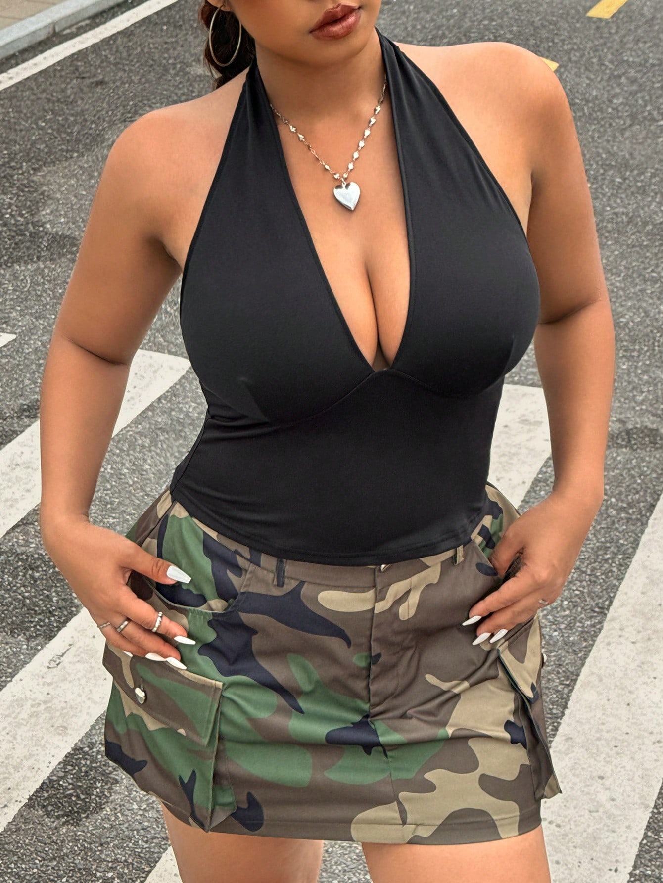 Nueva moda, color sólido, tall - Summer Clothing For Plus Size Women reseña y precio