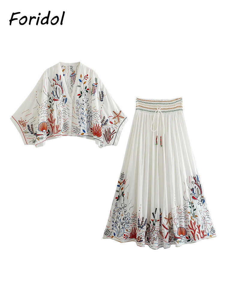 Foridol-Conjunto de Falda larg - Summer Alt Clothing reseña y precio