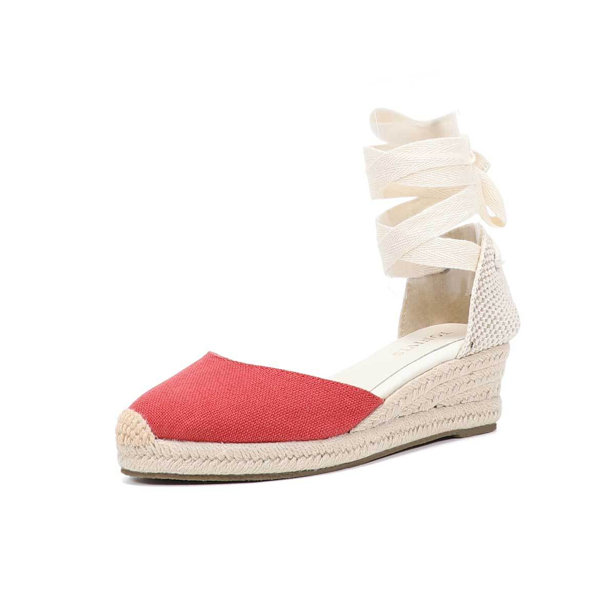 Sandalias de cuña con cordones - Espadrille Sandal Women reseña y precio