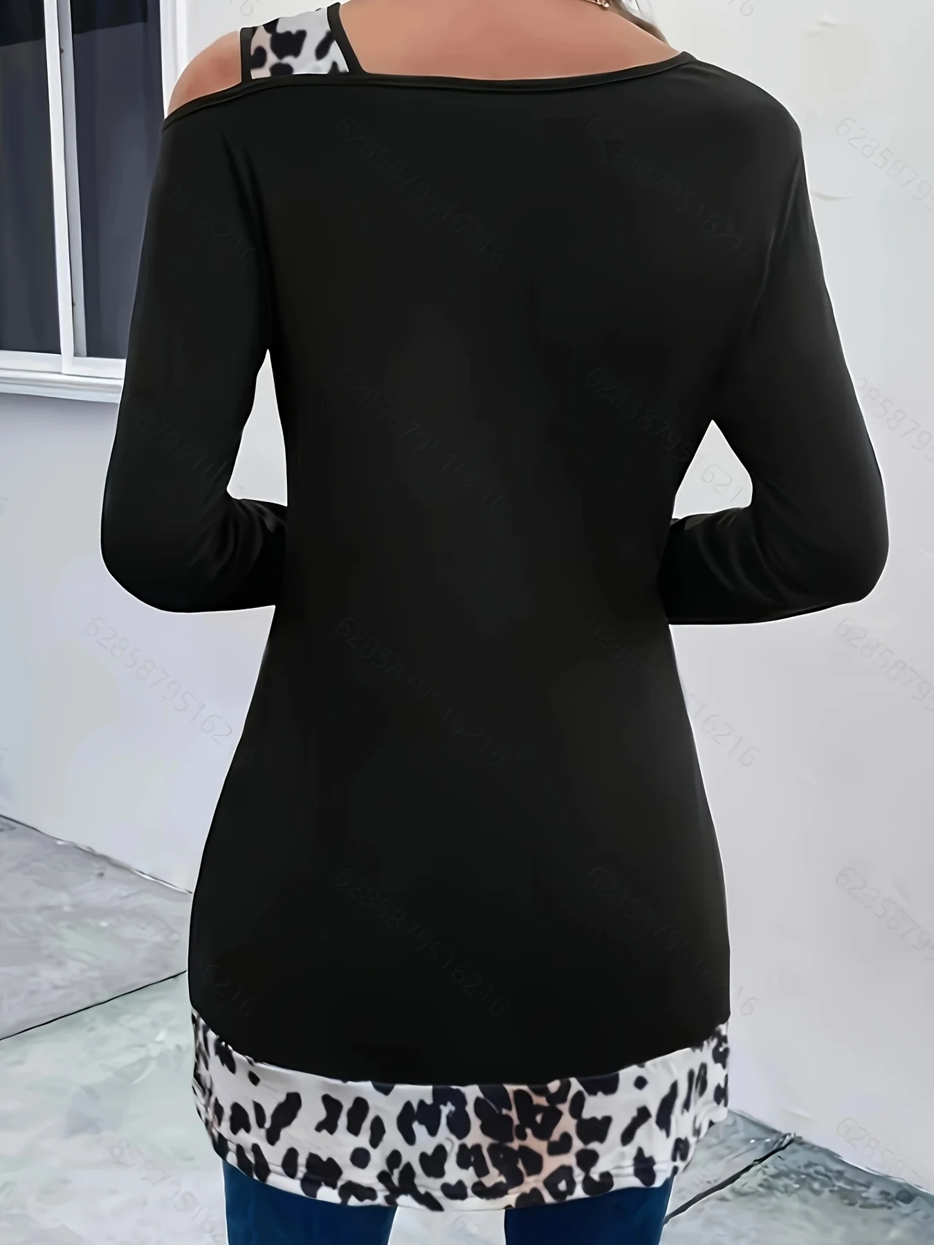 Camiseta de manga larga bloque - Off Shoulder Blouse reseña y precio