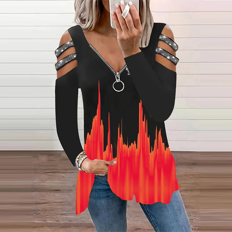 Camiseta con cuello en V y cre - Summer Clothing Drop reseña y precio