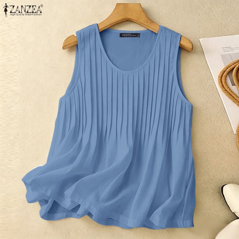 ZANZEA Camiseta sin mangas de  - Summer Clothing For Plus Size Women reseña y precio
