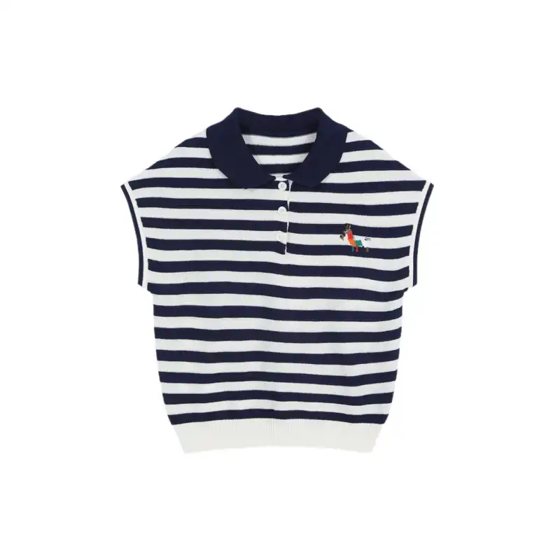 Camiseta de punto a rayas con  - Summer Clothing Drop reseña y precio