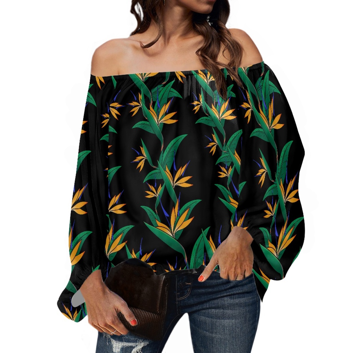 Blusa de Chifón Elegante para  - Off Shoulder Blouse reseña y precio