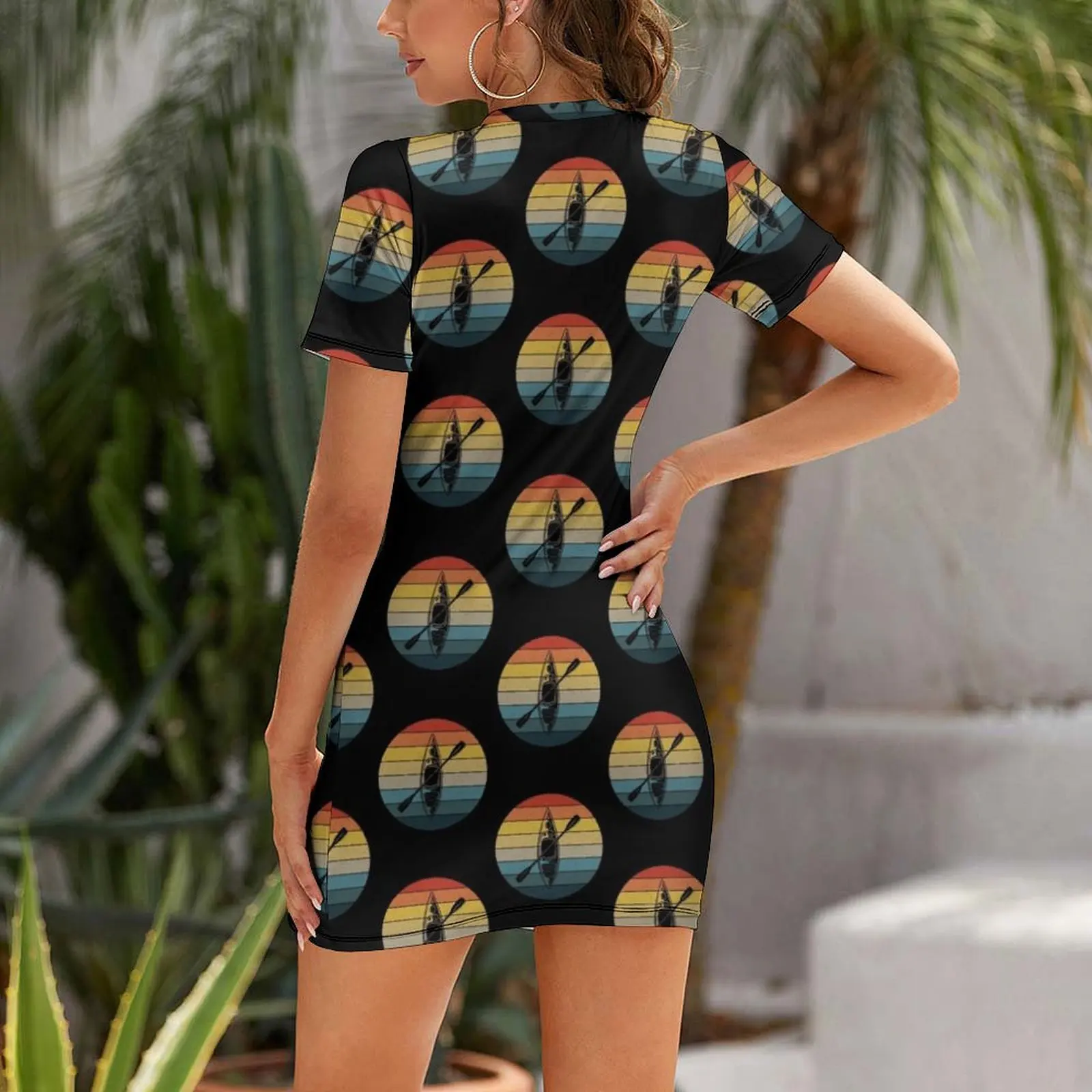 Vestido retro de manga corta p - Summer Kayaking Clothing reseña y precio