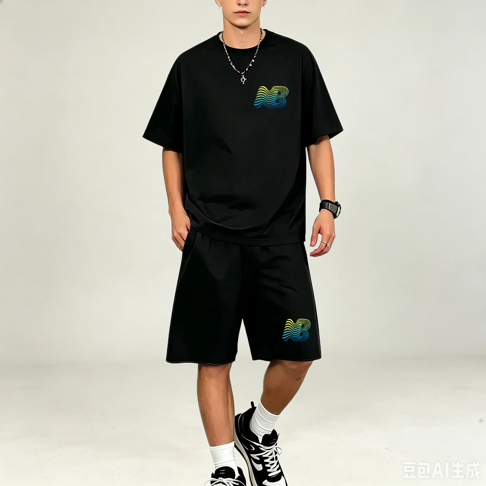 Conjuntos de camisetas para ho - Summer Clothing Men Fashion reseña y precio