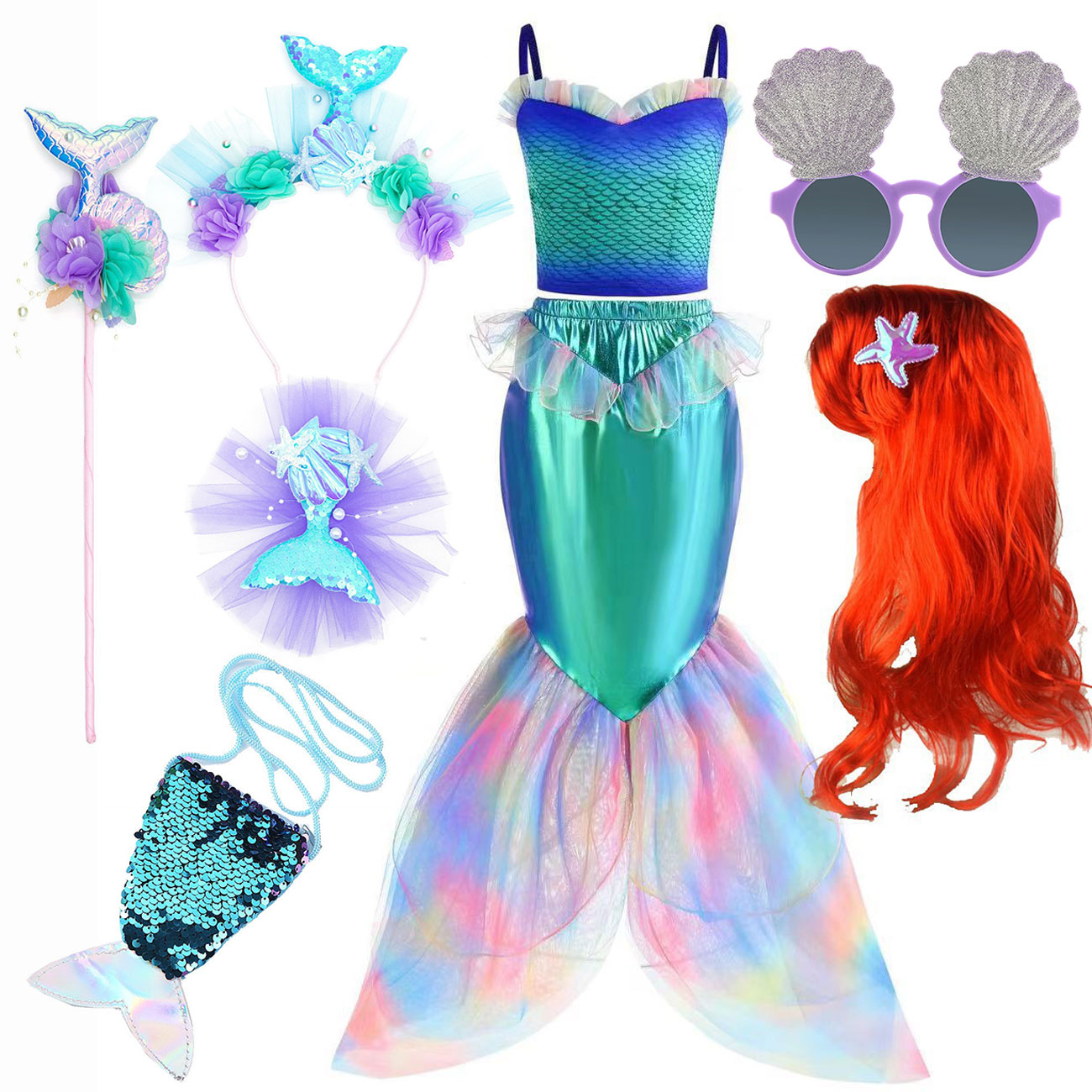 Disfraz de sirena de Disney pa - Summer Clothing Kids reseña y precio