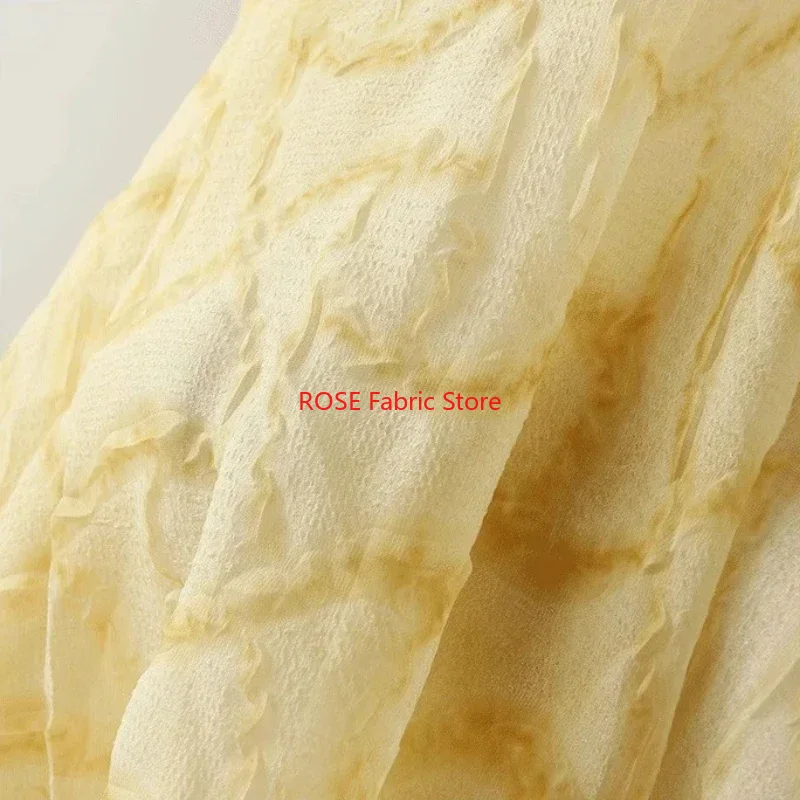 Tela de gasa plisada suave y l - Soft Summer Yellow Clothing reseña y precio