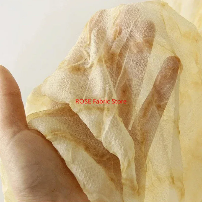 Tela de gasa plisada suave y l - Soft Summer Yellow Clothing reseña y precio