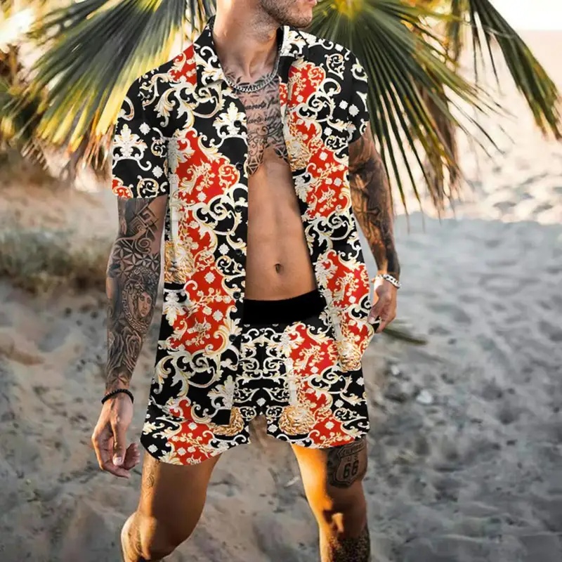 Conjunto de Camisa y Pantalone - Summer Clothing Men Fashion reseña y precio