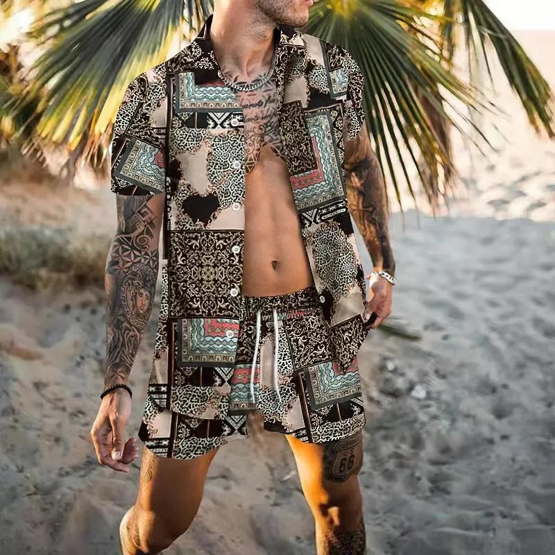 Conjunto de Camisa y Pantalone - Summer Clothing Men Fashion reseña y precio