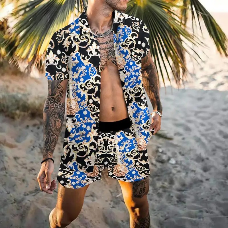 Conjunto de Camisa y Pantalone - Summer Clothing Men Fashion reseña y precio