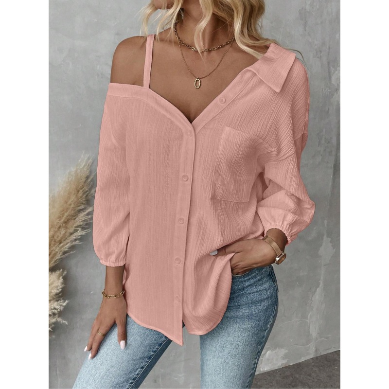 Blusas de talla grande 1XL-5XL - Off Shoulder Blouse reseña y precio