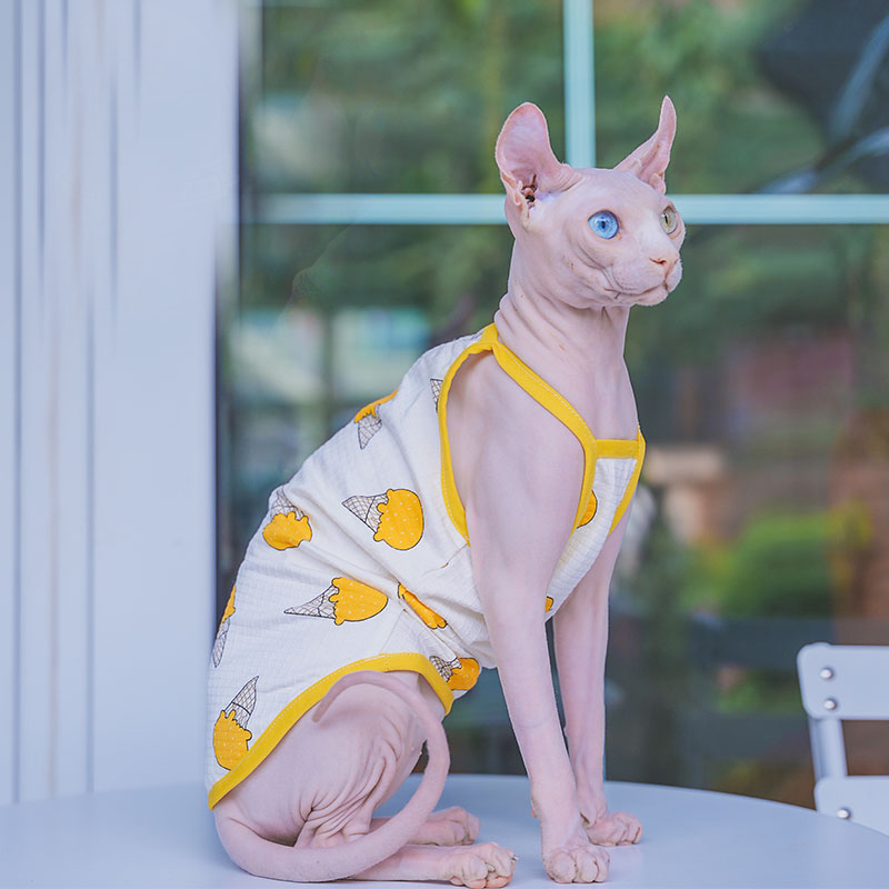 Sphynx Chaleco de algodón para - Soft Summer Yellow Clothing reseña y precio