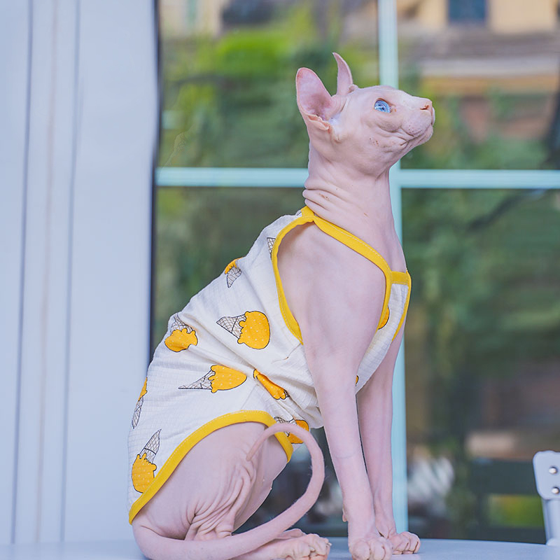 Sphynx Chaleco de algodón para - Soft Summer Yellow Clothing reseña y precio
